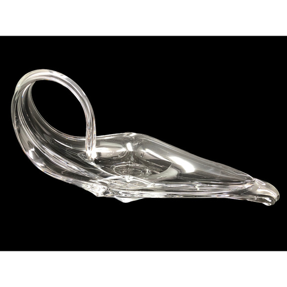 Cofrac Art Verrier France Large 19 Glass Crystal Aladdin Genie Lamp Bowl